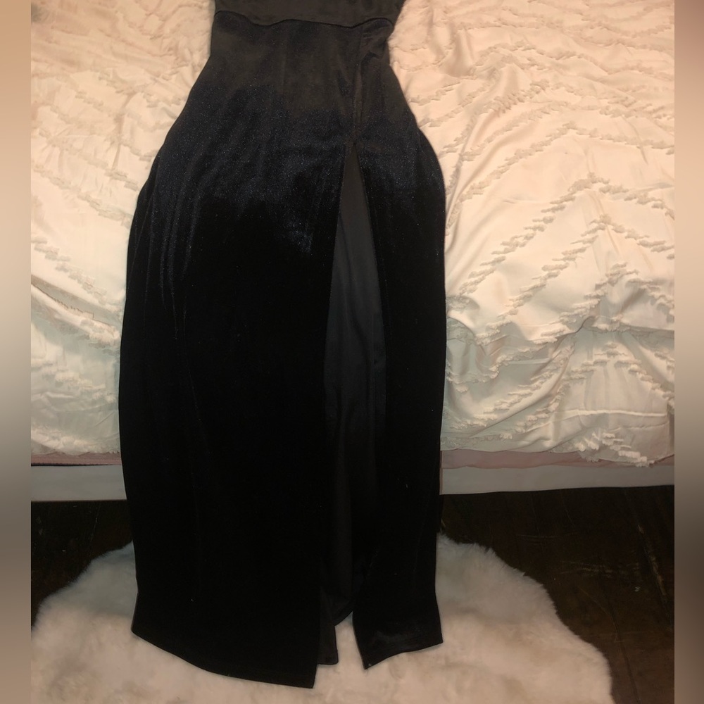 BRAND New !! Black fashionova velvet dress size S - Picture 4 of 6
